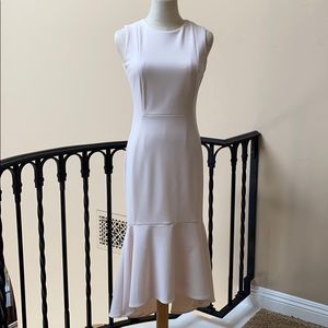 Pale pink sleeveless back zip Calvin Klein dress.